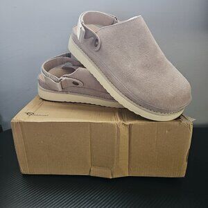 Evellyhootd Womens Suede Clogs Mules Slides Sand Taupe Shoes EU 40/ US 9